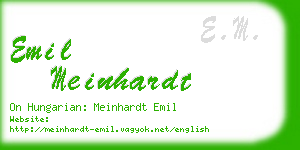 emil meinhardt business card